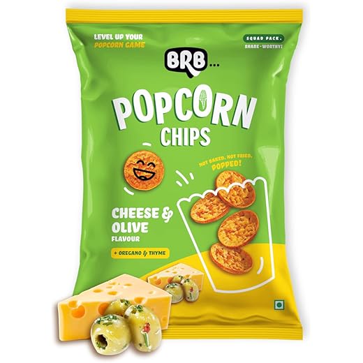 BRB Corn Popped Chips Cheese & Olive 48g