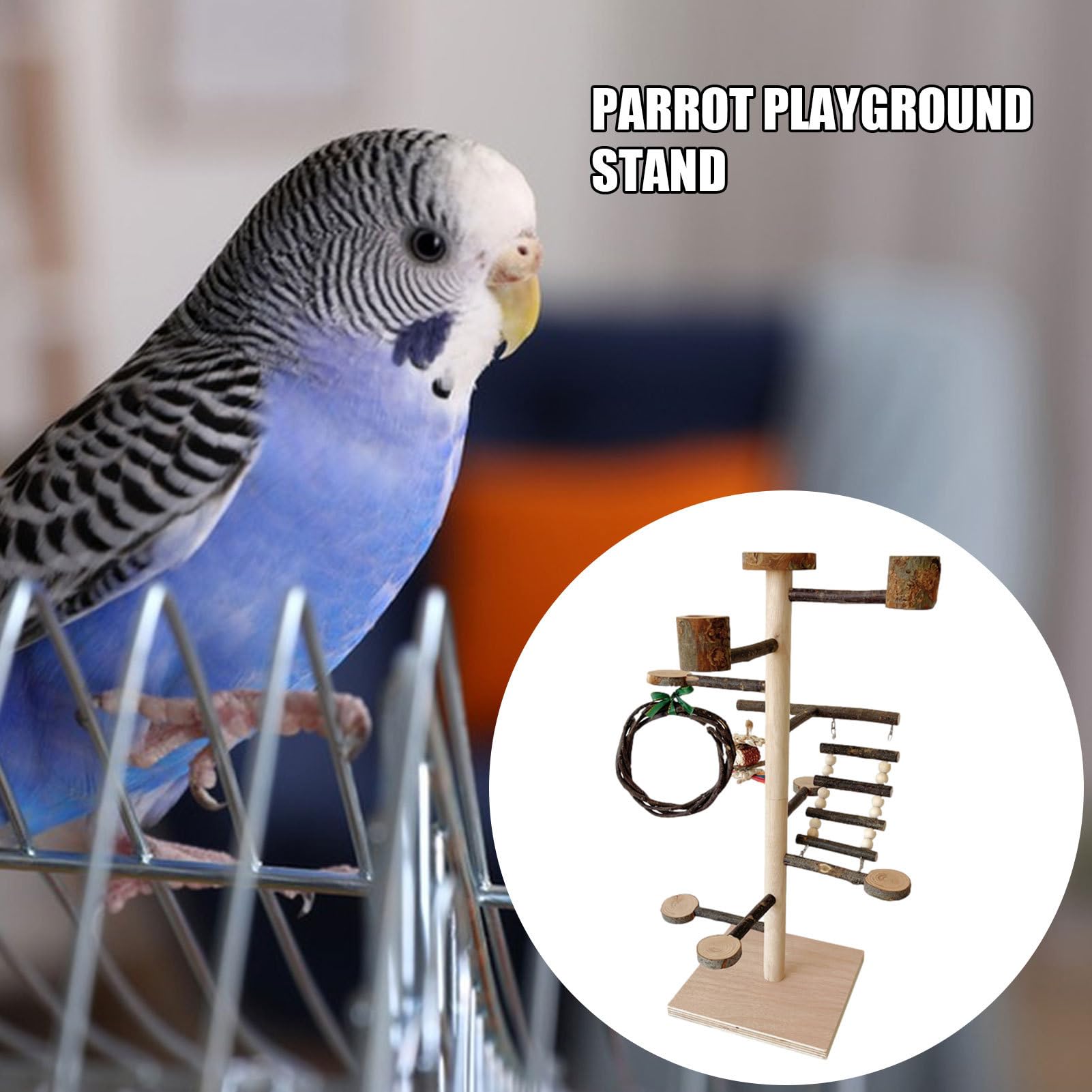 Soporte De Percha Para Aves Juguetes de Madera y Accesorios para Jaulas de | Posadero de Juego para Periquitos Para Hogar Periquitos Cotorras Agapornis Canarios y Ninfas