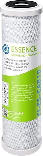 APEC Water Systems FI-ES-CAB10 APEC 10 pulgadas etapa 2 o 3, filtro de reemplazo de bloque de carbono de 10 micrones para sistema de filtro de agua