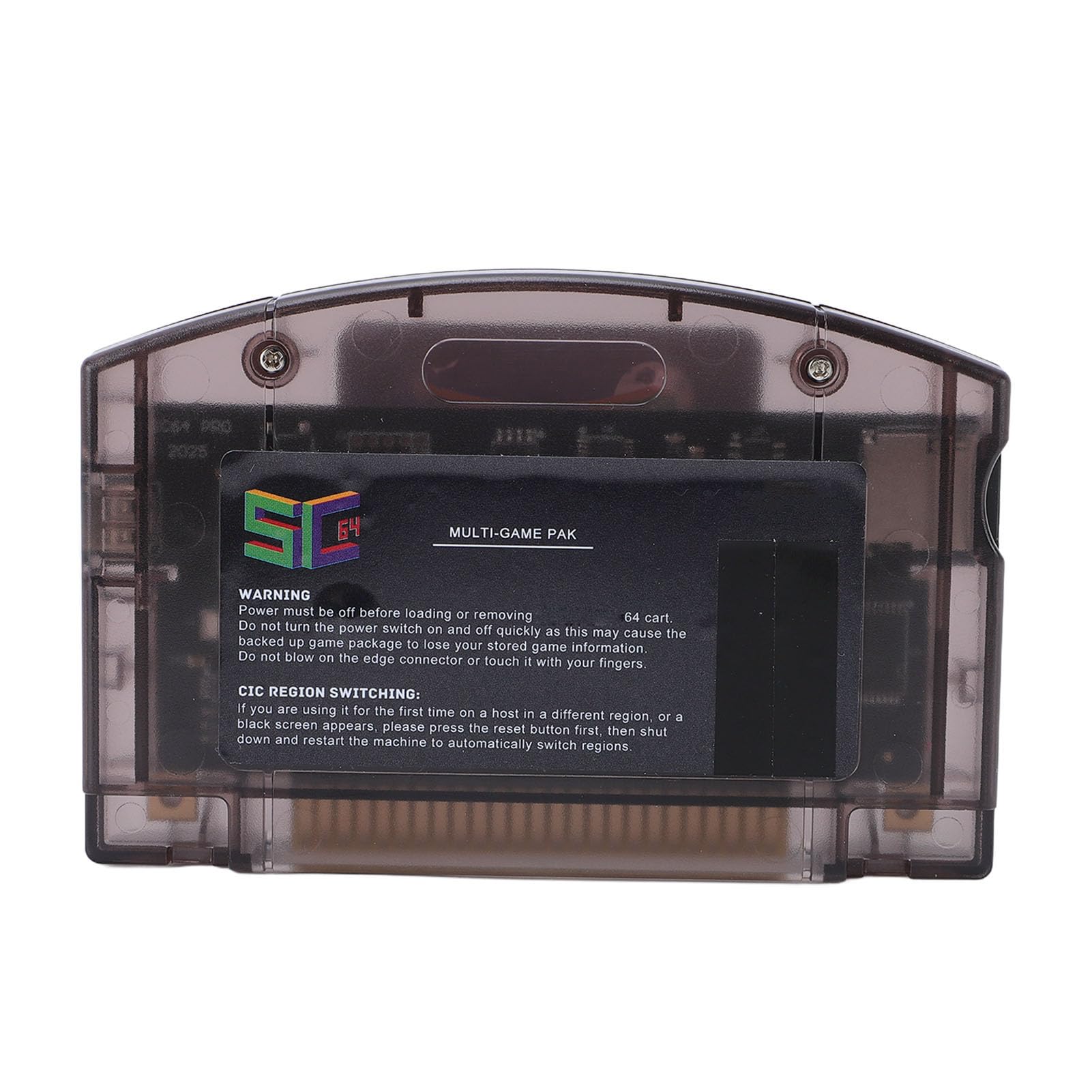 Yctze Cart64 Cartouche Flash Open Source pour N64, Cartouche Flash d'émulation 64DD, Multi-émulateur Hub avec 32 Go Intégré et USB C, Idéale pour Homebrew et Bibliothèque de Jeux Complète (Noir