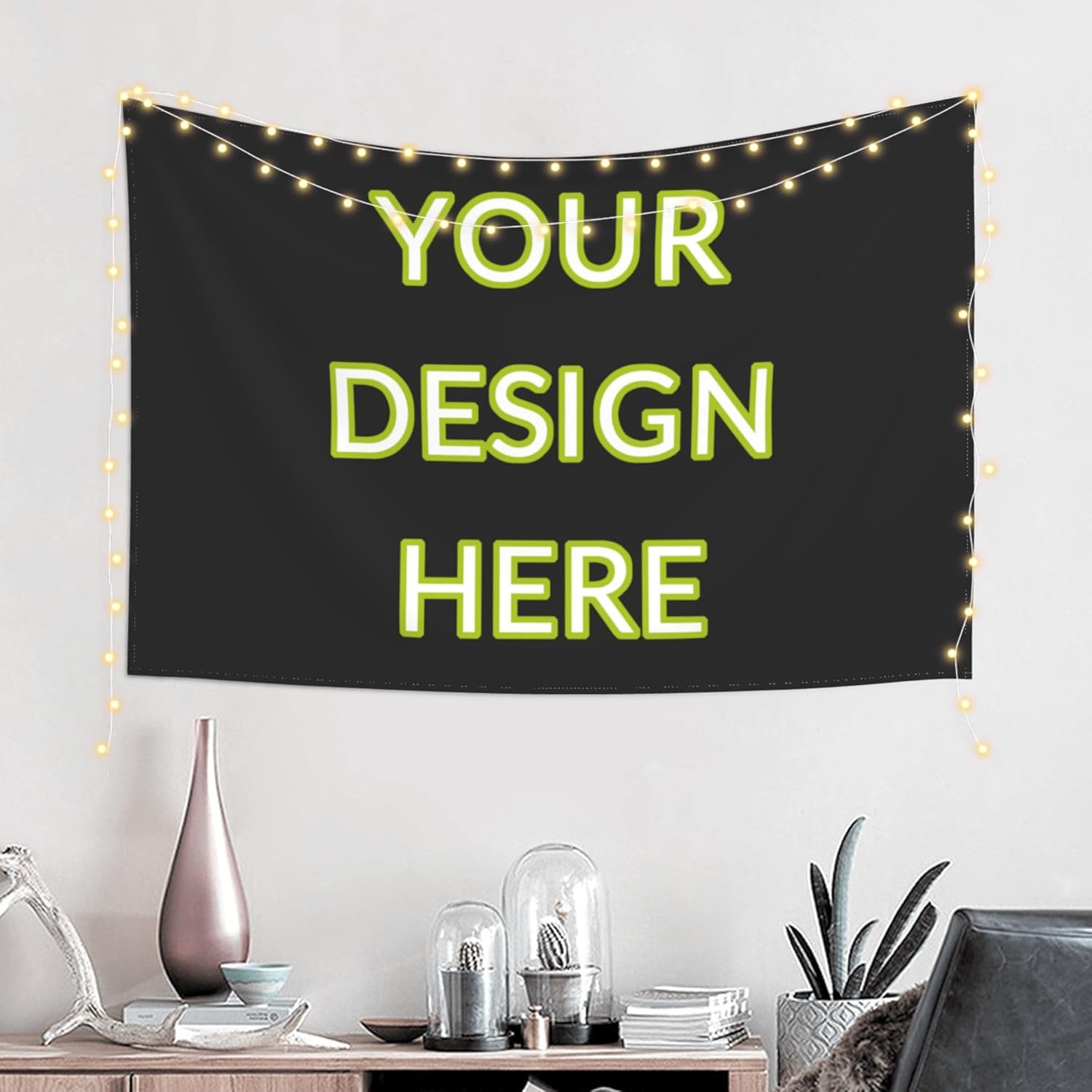 Custom Tapestry Personalized Backdrop with Text Customized Wall Hanging for Room Activity Party Wedding Birthday Gift and Bedroom Aesthetic, Horizontal, 40x30 Inch - Image 2