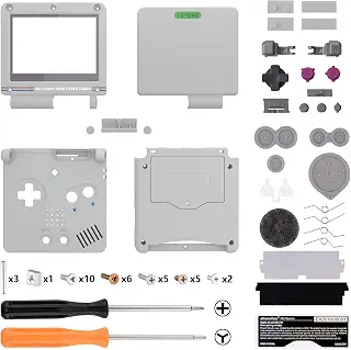 IPS GBA SPアップグレードeXtremeRateカスタム交換用ハウジングシェル-レトロデザインIPSと標準 LCD の両方に対応-コンソールやスクリーンは付属していません【クラシック 1989 GB DMG-01】