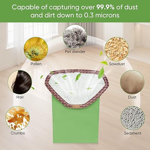 Miniatura 5 de Paquete de 12 bolsas de vacío con microfiltro 107314 compatibles con aspiradora Proteam de 6 cuartos de galón Super Coach Pro 6, ProVac FS 6, GoFit