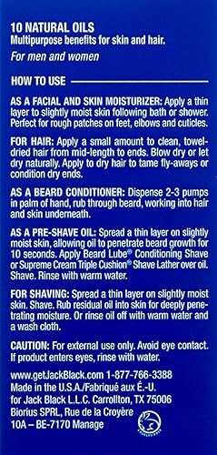 Miniatura 9 de Jack Black MP 10 Aceite nutritivo, 2 onzas líquidas, aceite corporal después de la ducha, aceite para el cabello, aceite facial para piel seca,