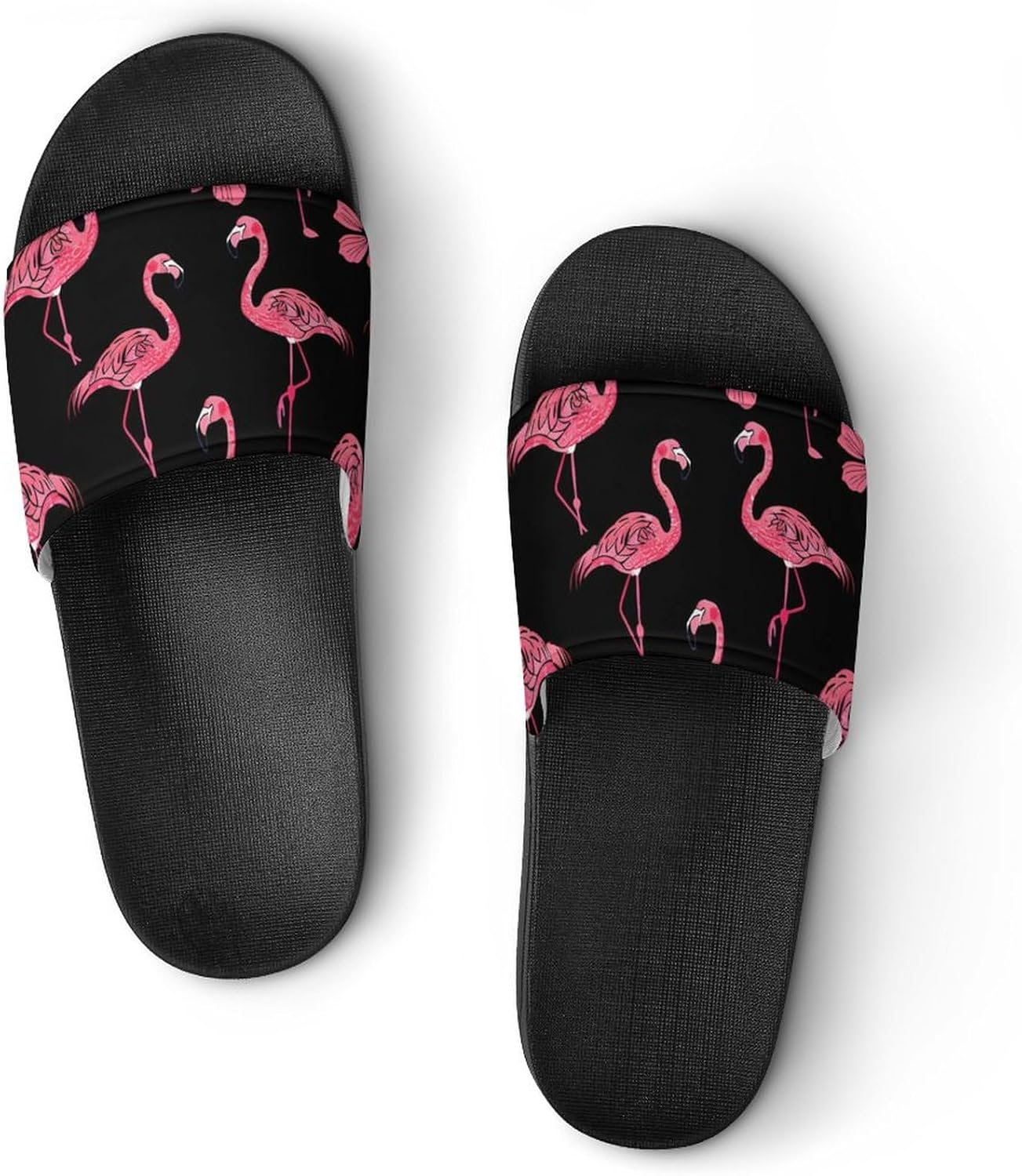 Flamingo Floral Slippers - Anti-Slip Comfort