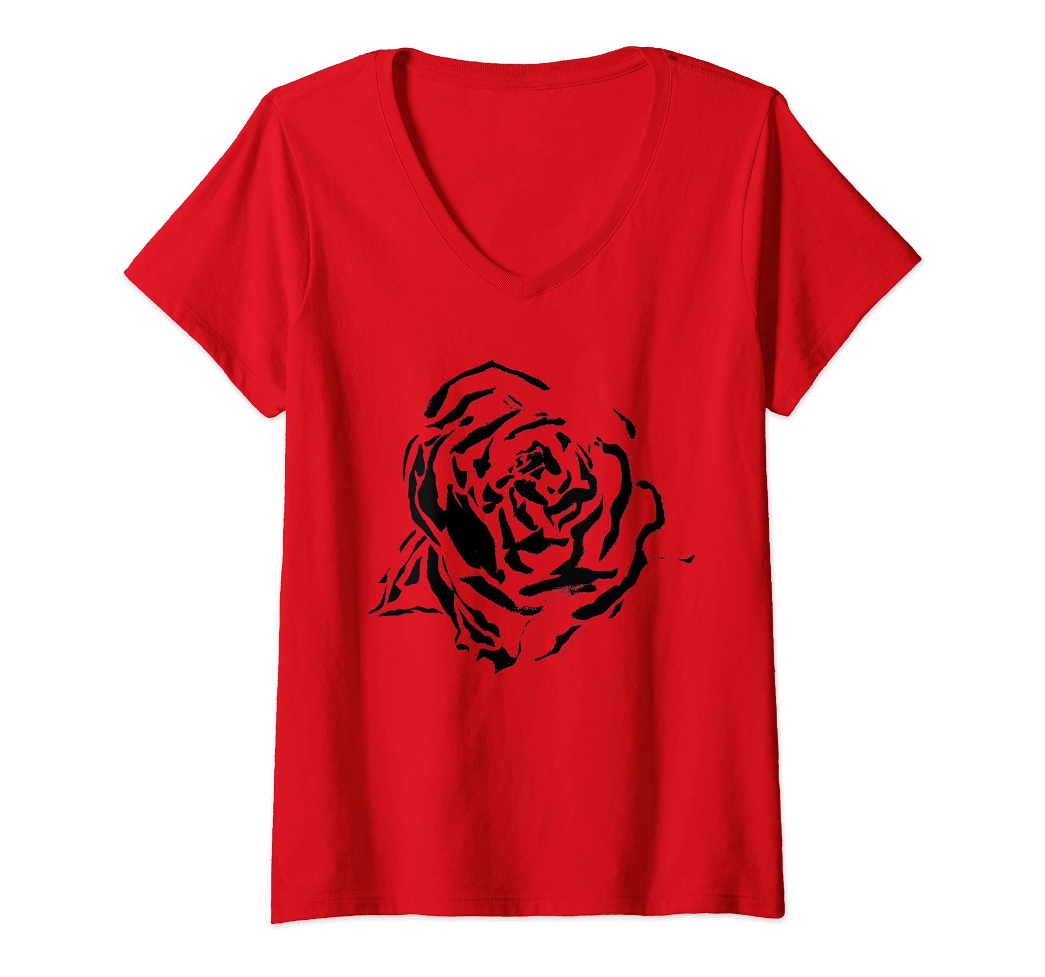 GARYGRAHAM422Womens GaryGraham422 Graffiti Rose V-Neck T-Shirt