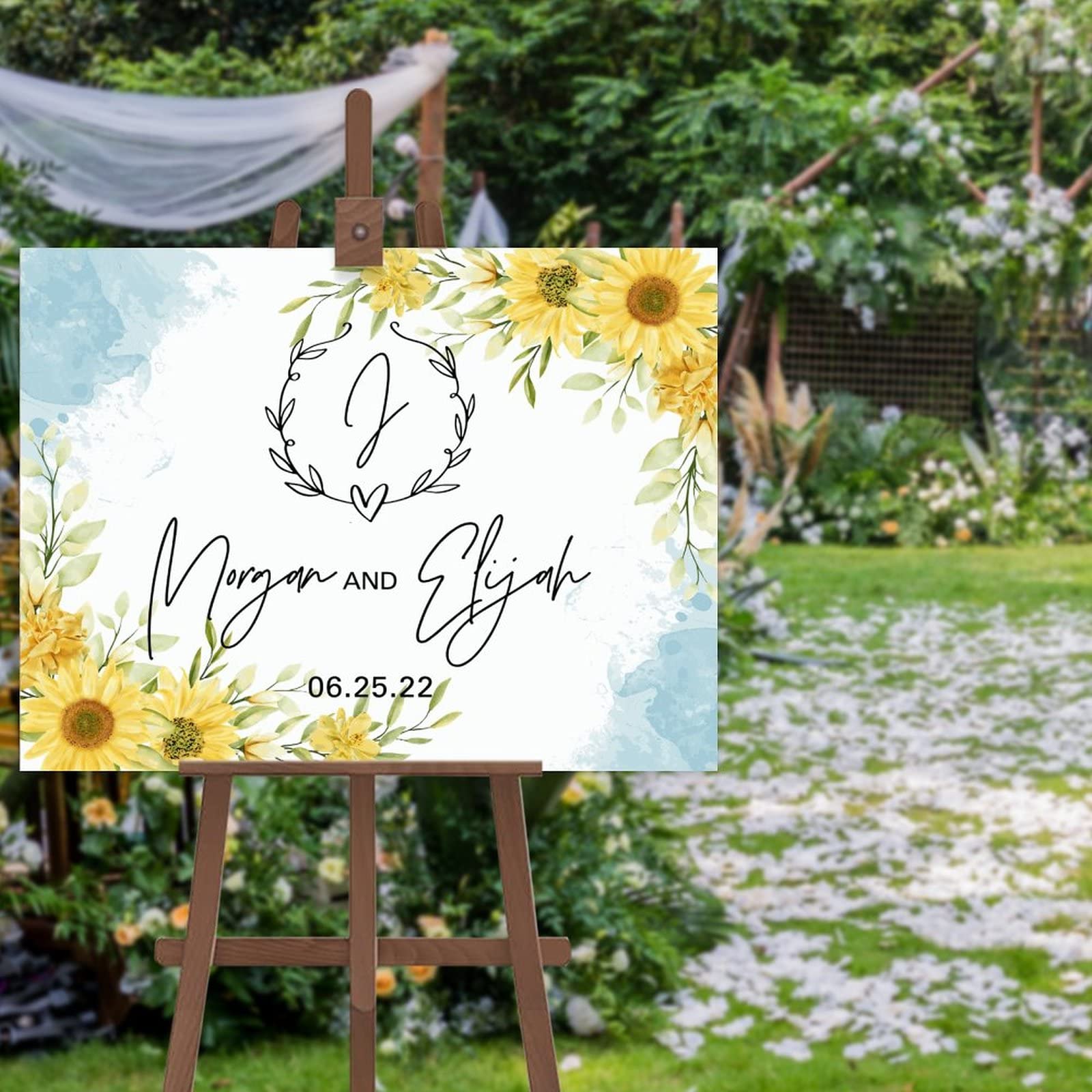 Panneau de bienvenue en bois pour un mariage champêtre chic