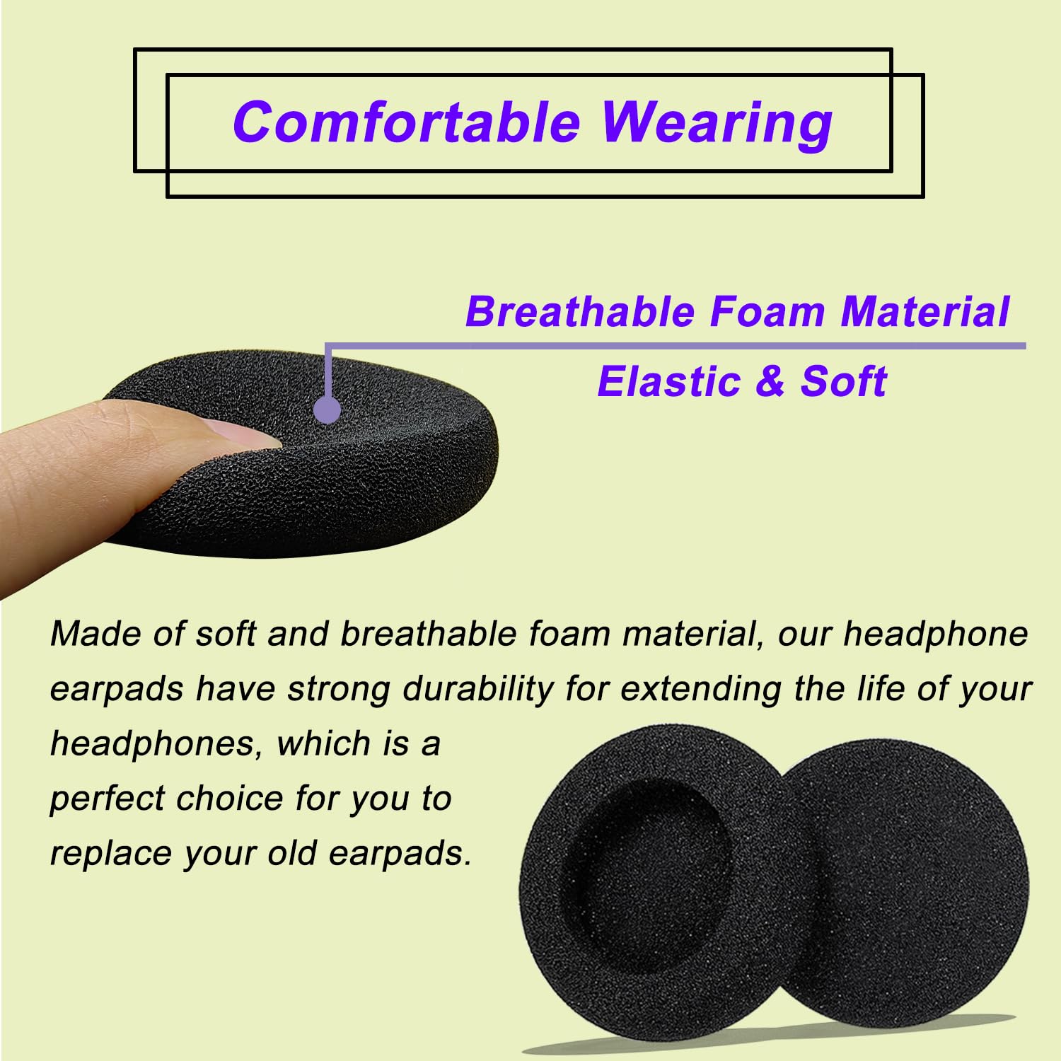 2x Ohrpolster Kissen Fü Jabra PRO 920 930 935 9450 9460 9465 9470/UC VOICE 550 E - Foto 5