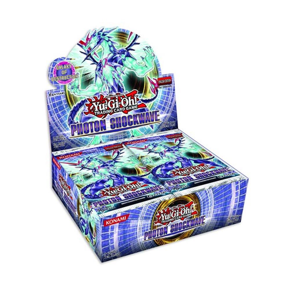 yugioh photon shockwave booster box Konami Display - Yu-Gi-Oh! (updated regularly) Happy to answer any questions. Yu-Gi-Oh Booster Pack Photon Shockwave