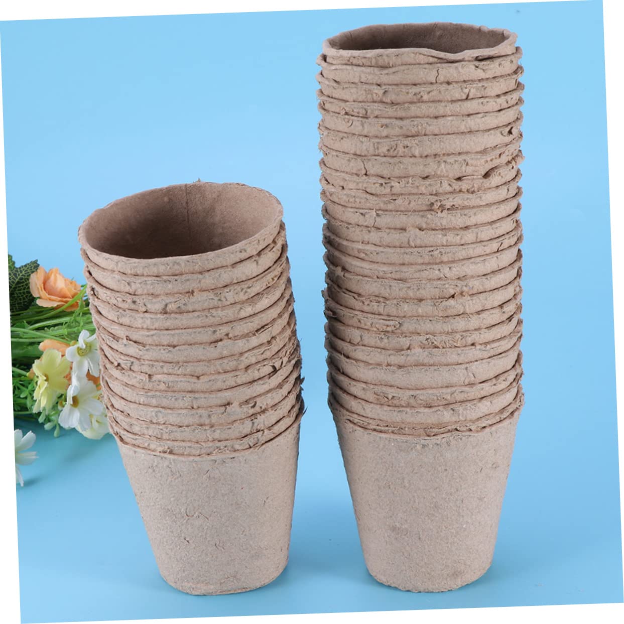 BESTonZON 100 Pezzi Vasi Biodegradabili per Semina con Etichette per Piante Vasi da per Coltivazione Sicura e Verdure per Decorazioni e Giardinaggio Sostenibile