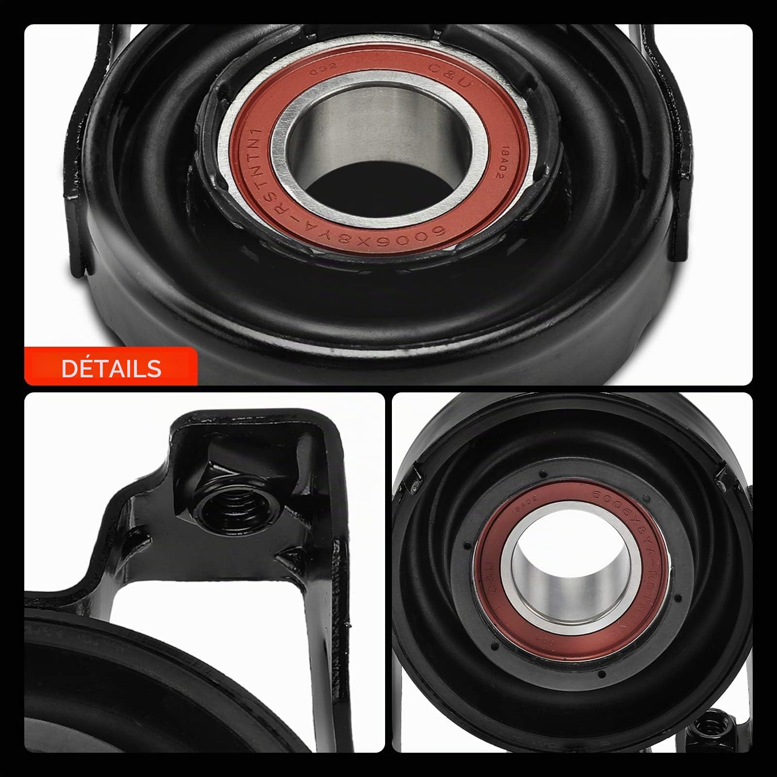 Frankberg Palier central d'Arbre de Transmission Compatible avec C.a.y.e.n.n.e 92A 3.0L-4.8L 2010-2024 T.o.u.a.r.e.g 7L6 7L7 7LA 2.5L-6.0L 2002-2010 Remplacer# 95542102011