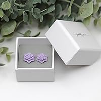 Vista 9 de Aretes hipoalergénicos de suculentas Pretty Smart para orejas sensibles