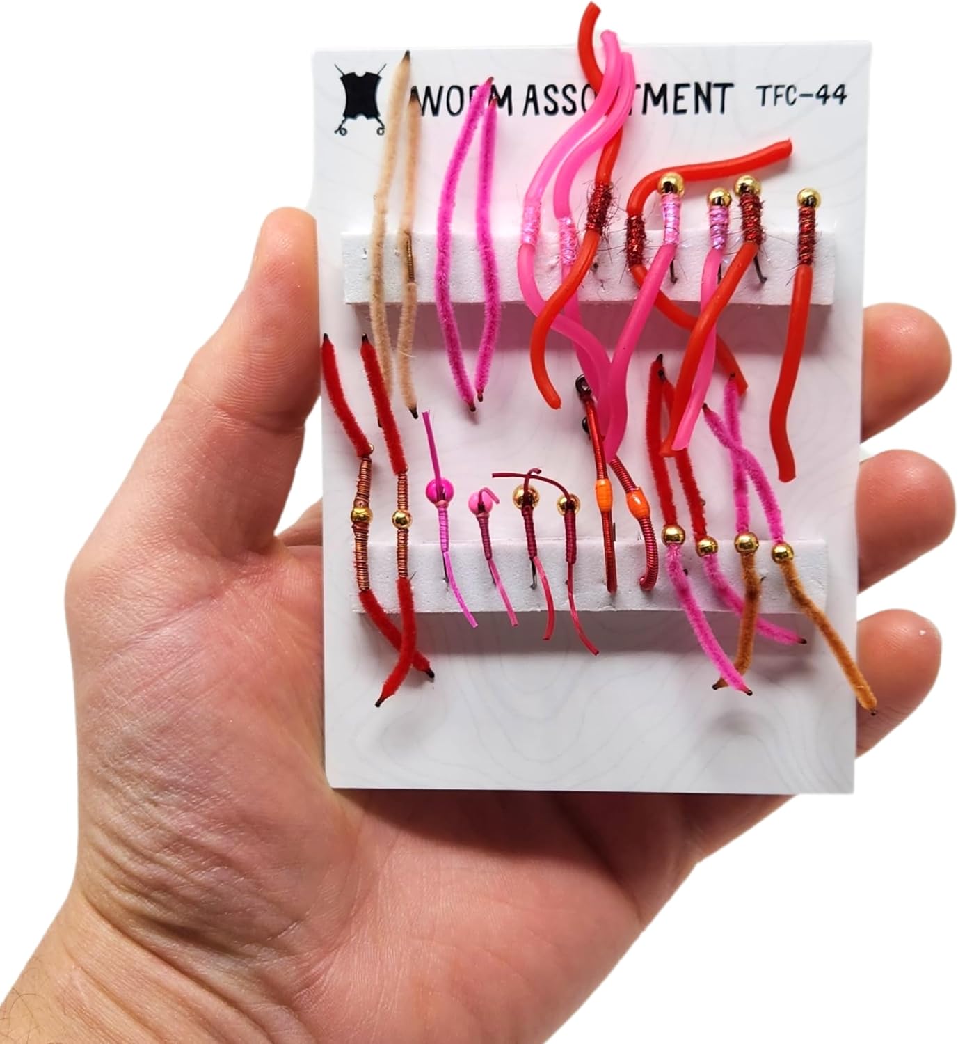 The Fly Crate | 24 San Juan Worm Fly Fishing Flies Assortment for Trout | 2 Dozen Beaded Worms Wet Nymph Flies