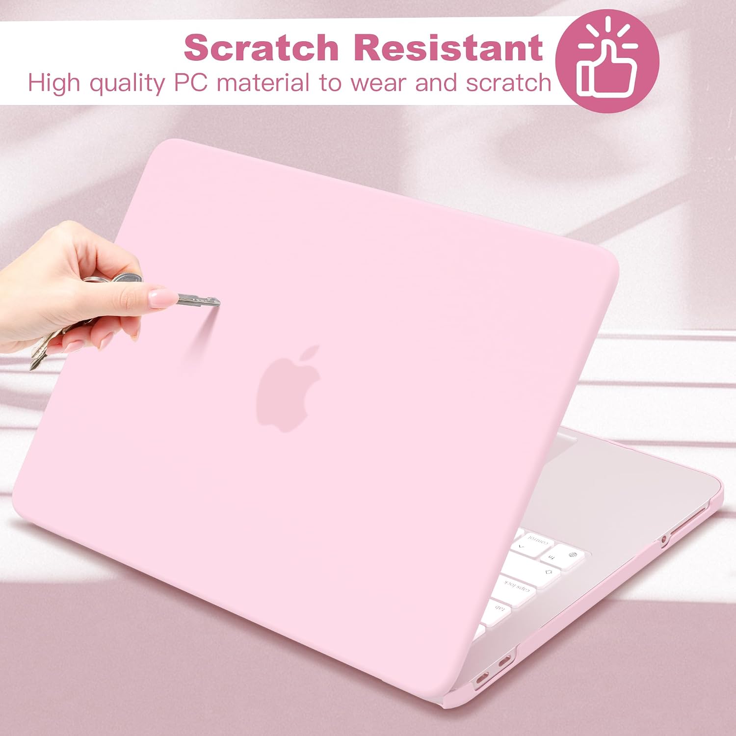 Compatible with MacBook Neo 13 inch Case 2026, Ultra-Thin Hard Shell Case with Keyboard Cover & Screen Protector, Anti-Scratch Matte Finish Accessories Kit, Baby Pink image 2