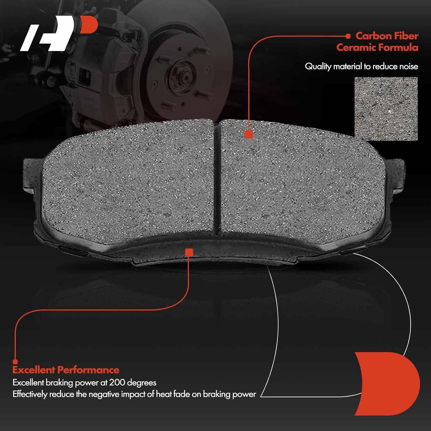 A-Premium 13.58 in (345mm) Rear Drilled and Slotted Disc Brake Rotors + Ceramic Pads Kit Compatible with Toyota and Lexus Models - LX570/Land Cruiser 2008-2011/2013-2021, Sequoia 08-21, Tundra 07-21