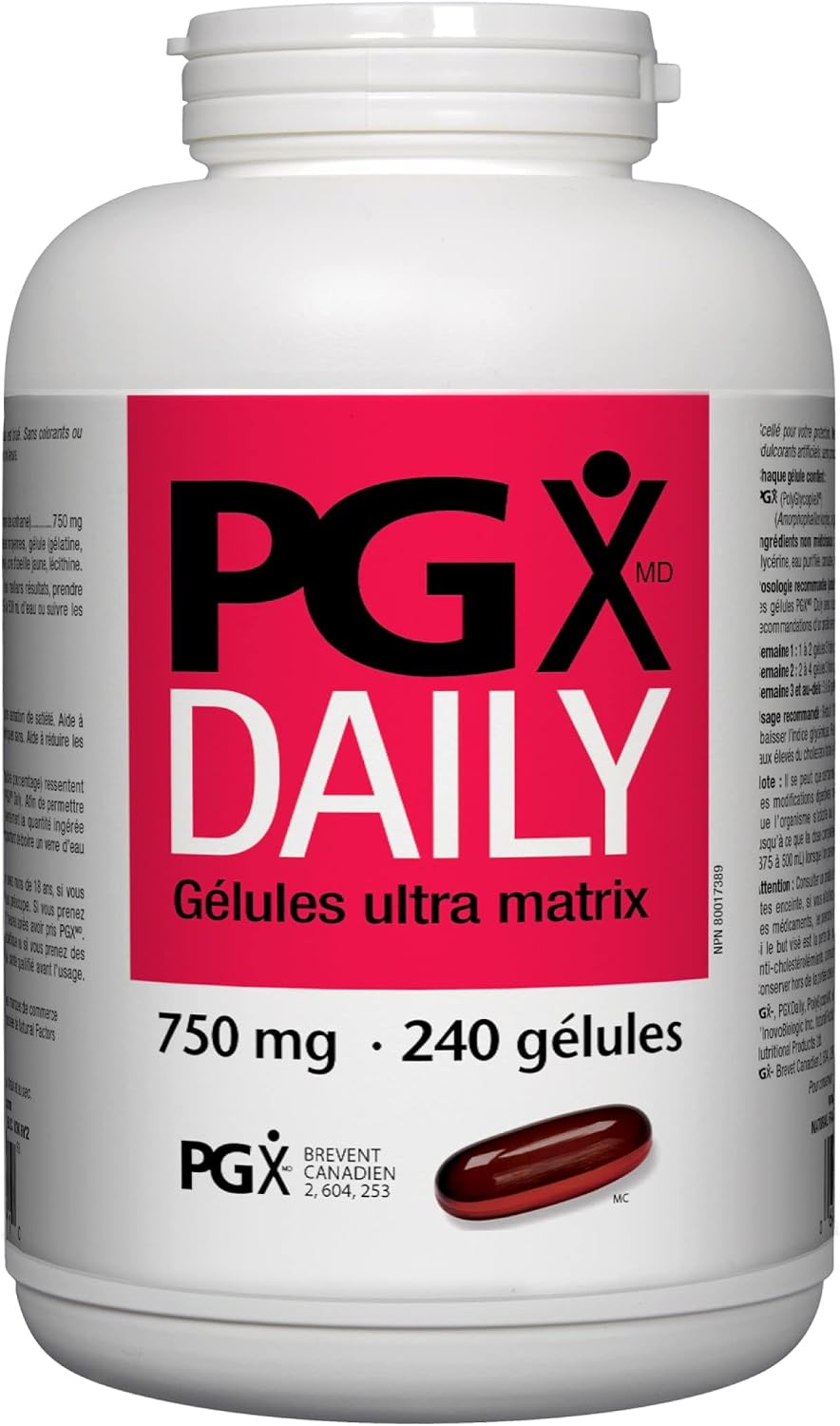 Natural Factors, PGX Daily Ultra Matrix, Weight Management Support with MCT Oil, 240 Count (Pack of 1)