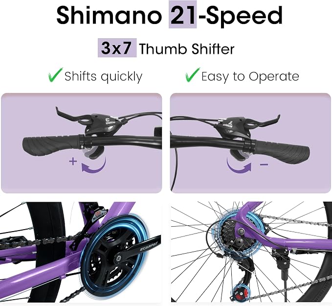 Bicicleta de ruta 700C para hombre y mujer, 21 velocidades, cuadro aluminio ligero, frenos de disco miniatura 4
