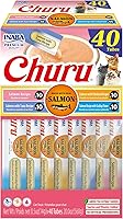 Vista 24 de INABA - Golosinas Churu para gatos, puré cremoso para gatos, sin cereales, que se puede lamer y exprimir, 60 porciones, variedad de atún en caja