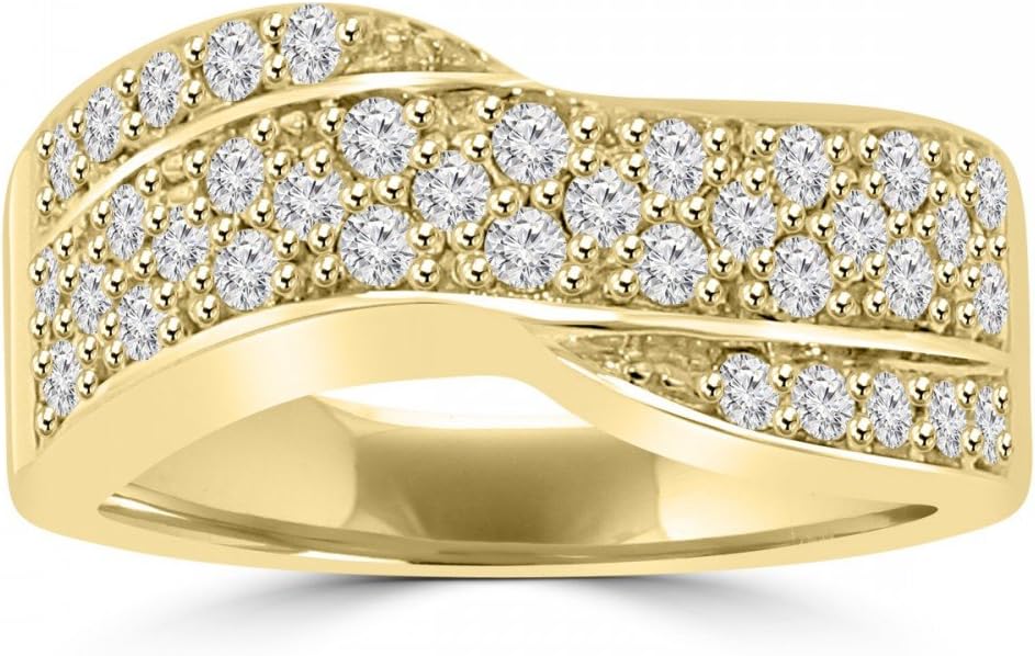 1.25 ct Ladies Round Cut Diamond Anniversary Ring in 18 kt Yellow Gold