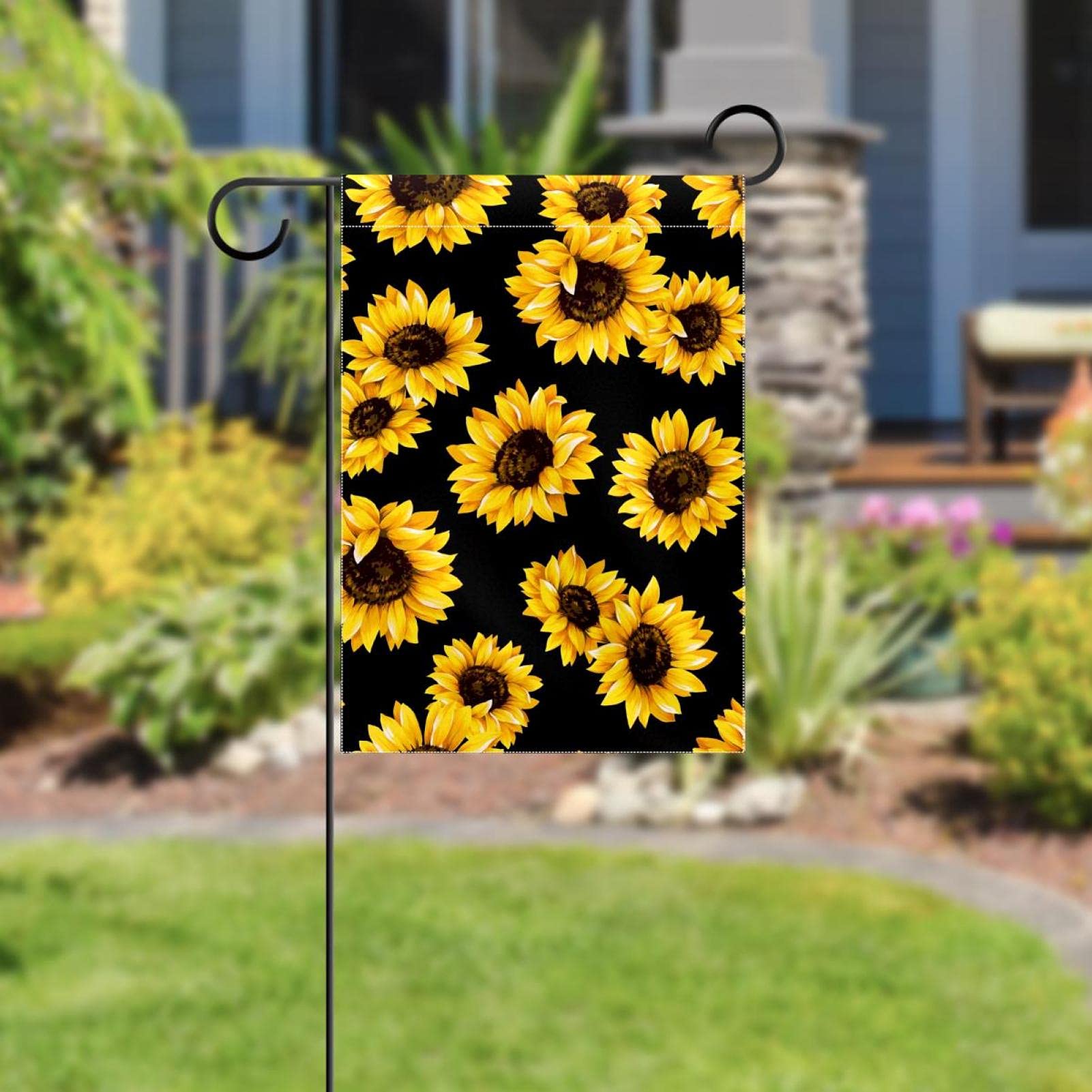 Sonnenblumen-Gartenflagge Aus Jute – Doppelseitig, Wetterfest & Perfekt Für Hofdeko