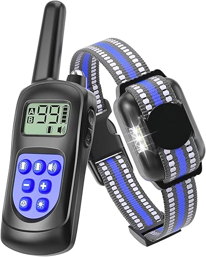Collar de entrenamiento para perros sin golpes, collar de perro vibratorio, collar sin golpes con control remoto de hasta 2000 pies, solo collar de