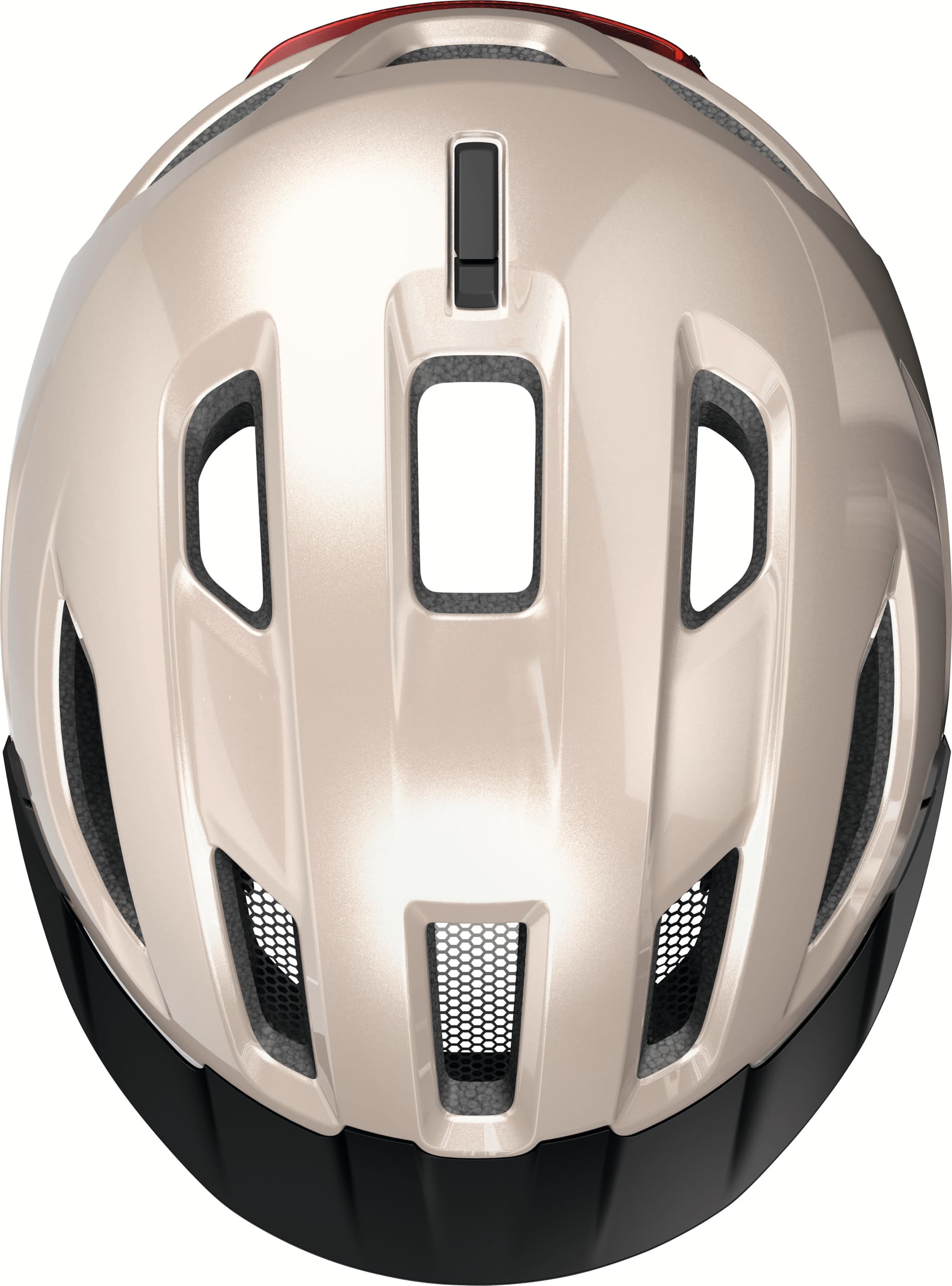 ABUS Casque de vélo Urban-I 4.0 - Casque de vélo avec feu arrière Rechargeable, 2 Modes d'éclairage, visière, Ouverture pour Tresses et Fermeture magnétique - pour Adolescents, Femmes et Hommes