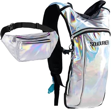 Holo Silver Small hyration Pack Bundle with Fanny Pack