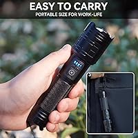 Vista 6 de Rechargeable Flashlights 90,000 High Lumen, 2 Pack Super Bright LED Flashlight with 5 Modes, High Powered Flash Light for Home, Camping, Outdoor