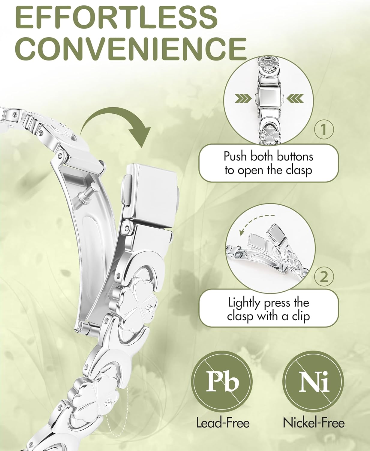 Feraco Pure Copper Bracelets for Women, Ultra Strength Magnetic Bracelet for Women with 3800 Gauss Magnet & Sparkling Cubic Zirconia, Flower Jewelry Gift, Infinite Symbol - Image 9