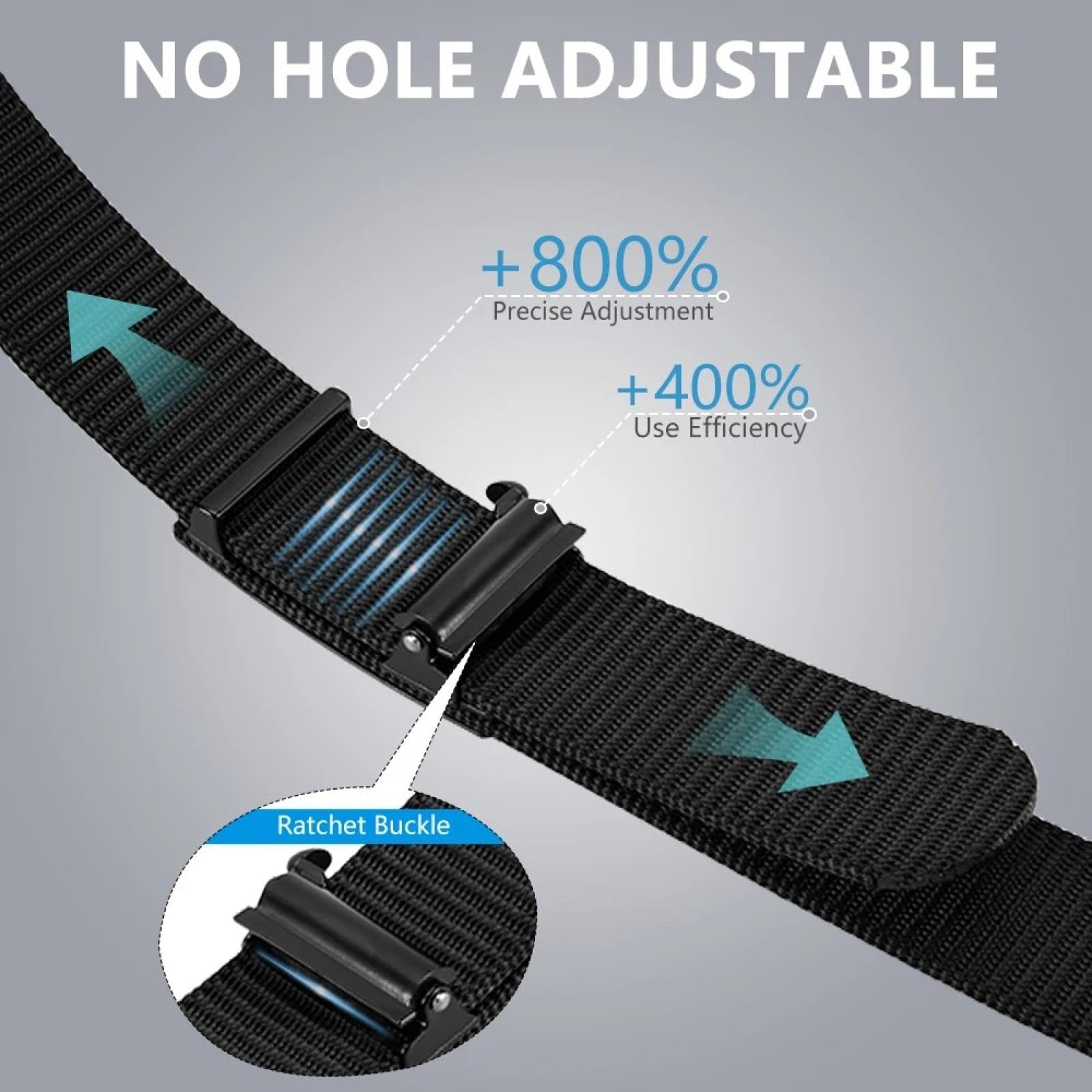 Cinturones de nailon militar ajustables para hombre y mujer, cinturón táctico para viajes al aire libre con hebilla de metal para pantalones de 125 cm