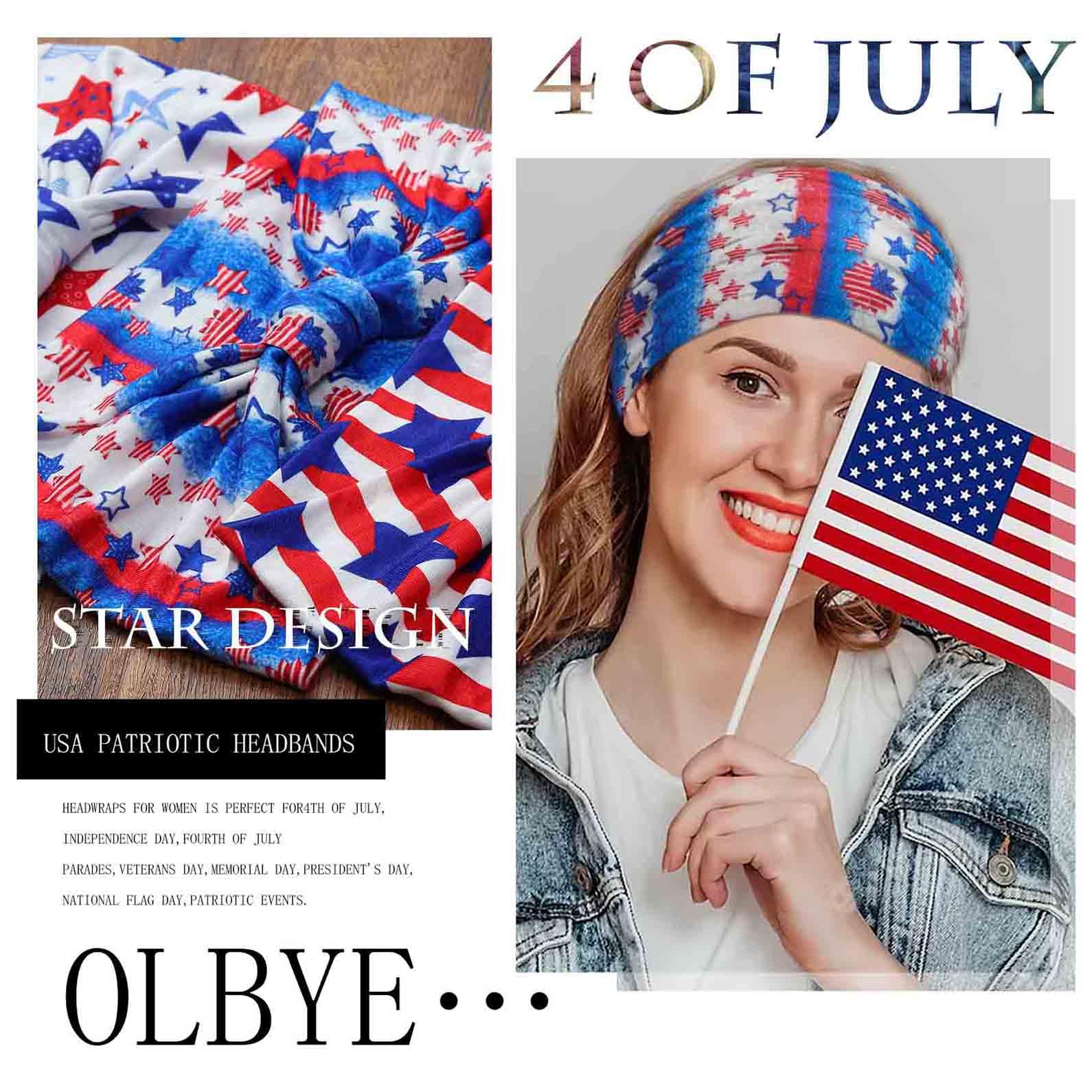 Amazon.com : Olbye 4th of July Headbands USA Patriotic  display picture 1