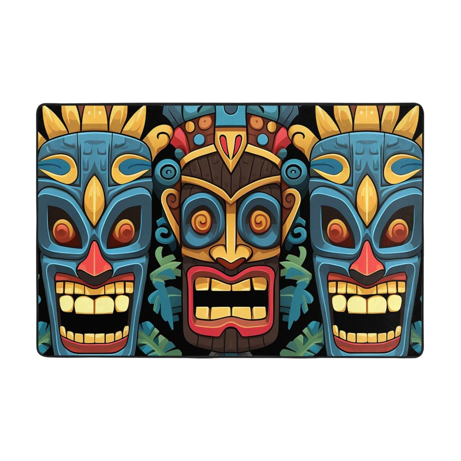 Tapis pour salon vintage tiki qui réchauffe l'ambiance de votre chambre et de la maison
