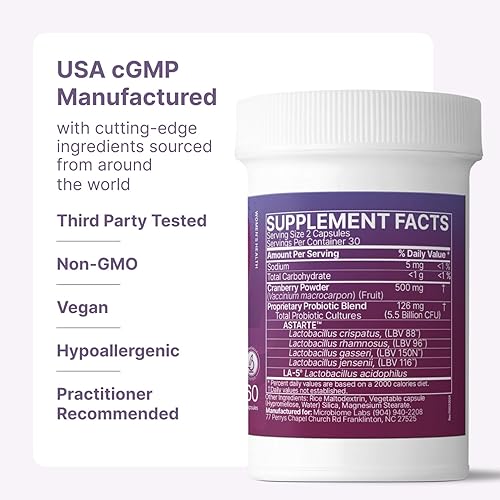 Miniatura 6 de Microbiome Labs Equilibrio vaginal - Probióticos vaginales para mujeres - Cuidado femenino integral para un microbioma saludable - Fomenta el