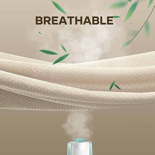 Miniatura 5 de OhGeni Protector de colchón 100% impermeable tamaño Queen-Beige, almohadilla de colchón que se ajusta a colchones de 6"-20" con bolsillo profundo,