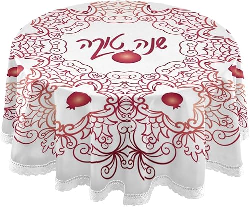 ALAZA Mantel de encaje, diseño de trébol del día de San Patricio, lavable, a prueba de polvo, de poliéster, para decoración de mesas de cocina y