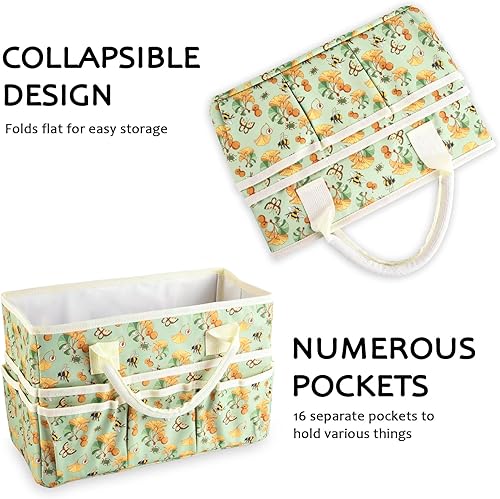 Miniatura 6 de qianshan Bolsa organizadora de manualidades con múltiples bolsillos, organizador grande de almacenamiento de arte con asas para arte, manualidades,