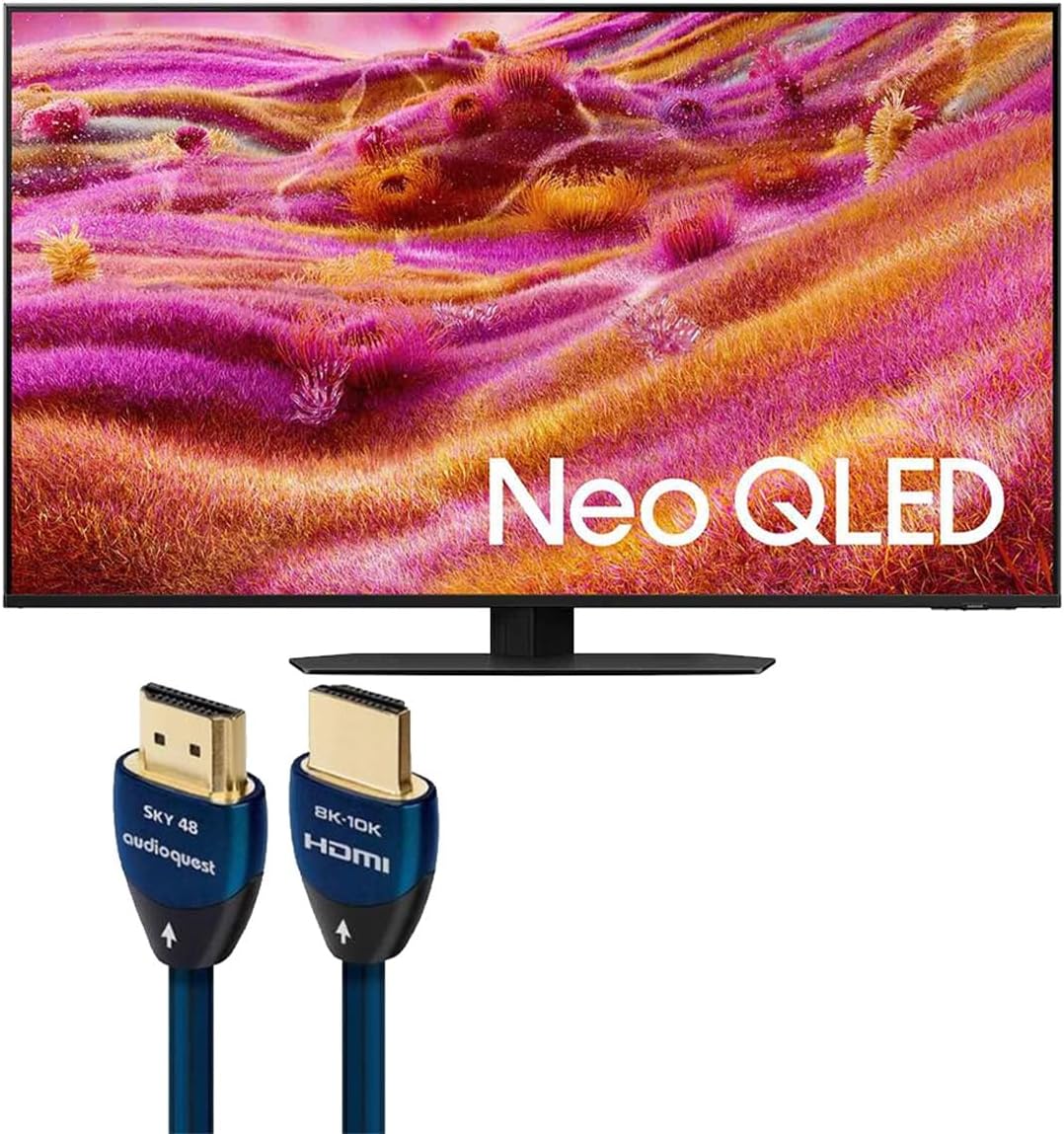 Samsung QN90F 50 Inch 4K Neo Mini LED Smart TV with AudioQuest Sky 3m HDMI Cable