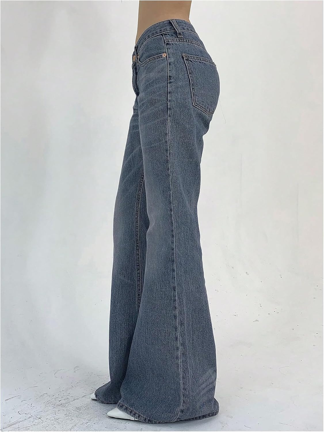 SOLY HUX Women's Low Rise Flare Leg Stretchy Denim Pants Y2k Going Out Bell Bottom Jeans - Image 3