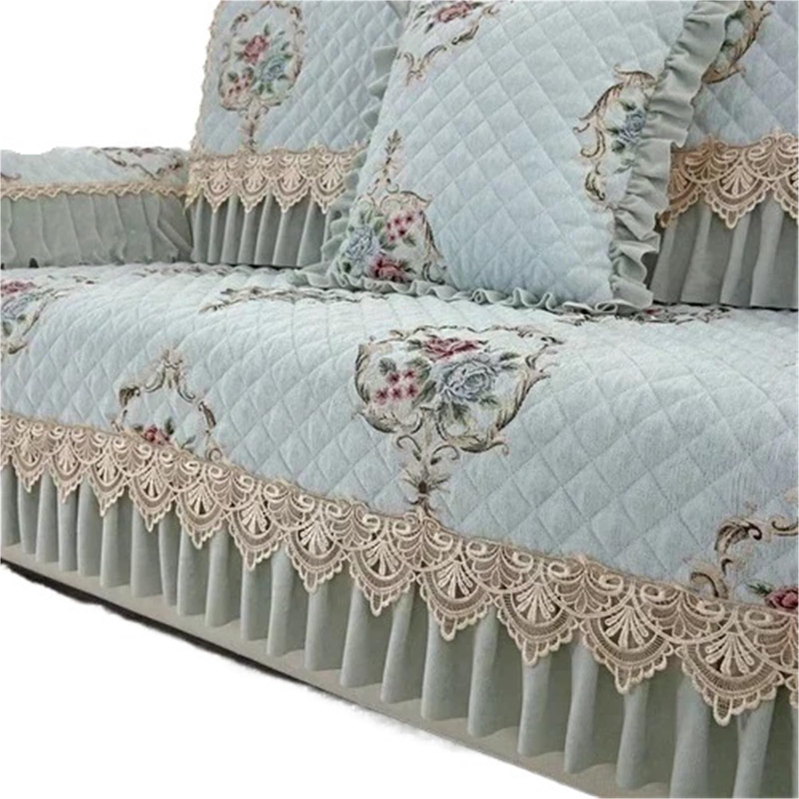 CHAKEUZND sofa slipcovers， Sofa Slipcover With Skirt Multiple Sizes(Style 002,90x240x18cm)