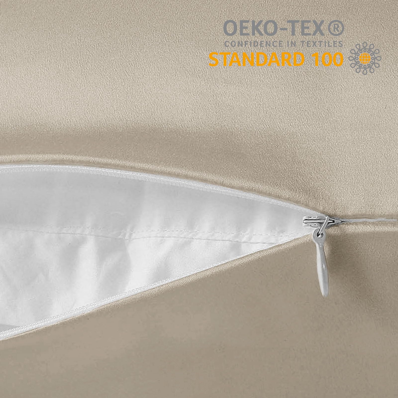 Zijde Kussensloop 50x70cm - 22 Momme 100% Natuurlijke Zijde - voor Huid en Haar - ANTIKRULLEN en ANTIAGING - OEKO-TEX - Zijde Kussensloop voor Bed 1 Stuk Champagne
