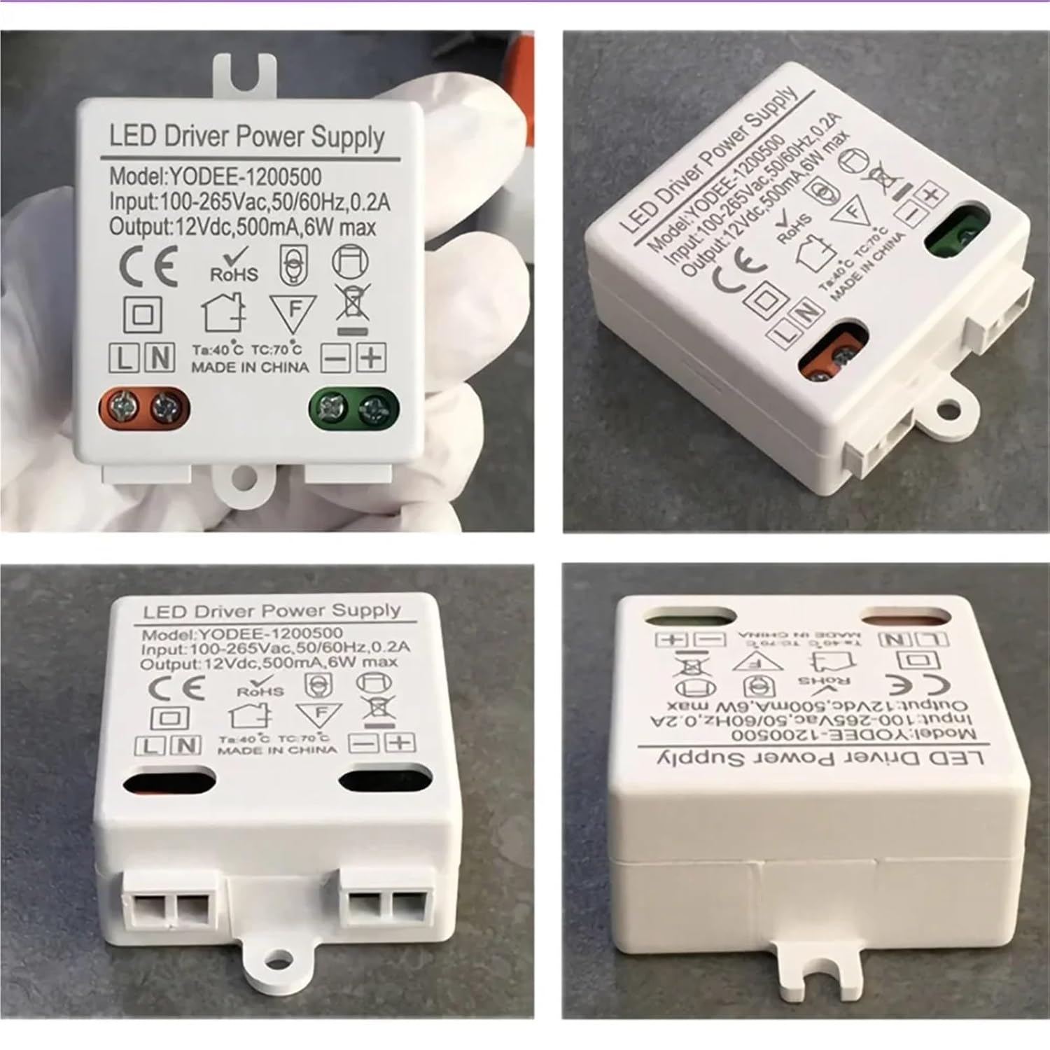Constant Voltage Switching Power Supply DC12V DC24V 6W 10W 12W LED Lighting Transformer 250MA 500MA 600MA 830MA Power Adapter(6W-DC12V-500MA)