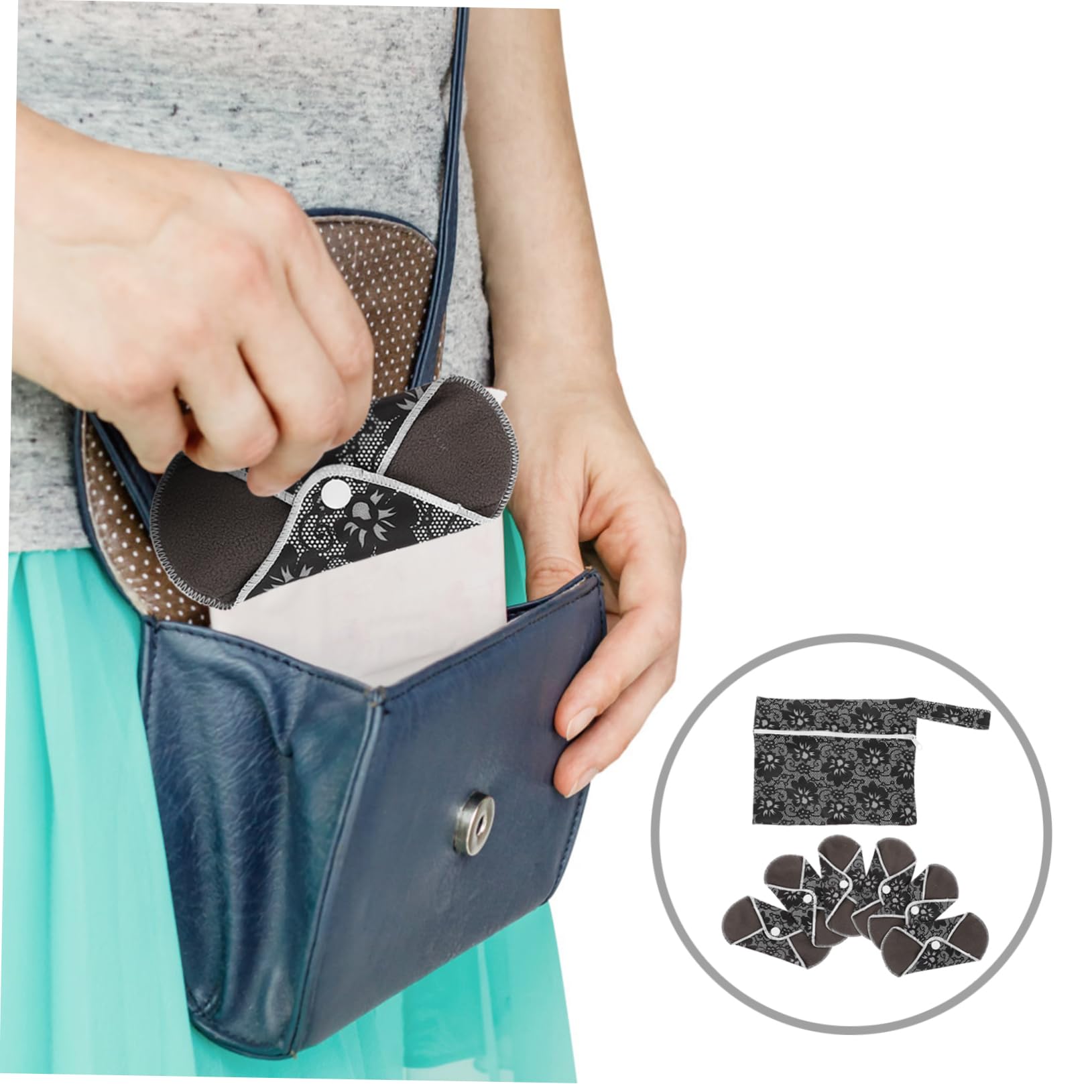 Beavorty 5 Juegos De Toallas Sanitarias Reutilizables Para Mujer Compresas Menstruales Y De Lactancia 6 Unidades X 5