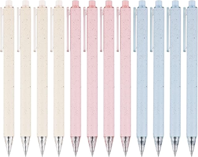 RIANCY Cute Pink Pens Assorted Black Ink for Note Taking Writing Journaling Retractable Gel Pen Pretty Quick Drying Ink 0.5mm Ballpoint Fine point Pretty Office Students School Art Supplies (Mixed)