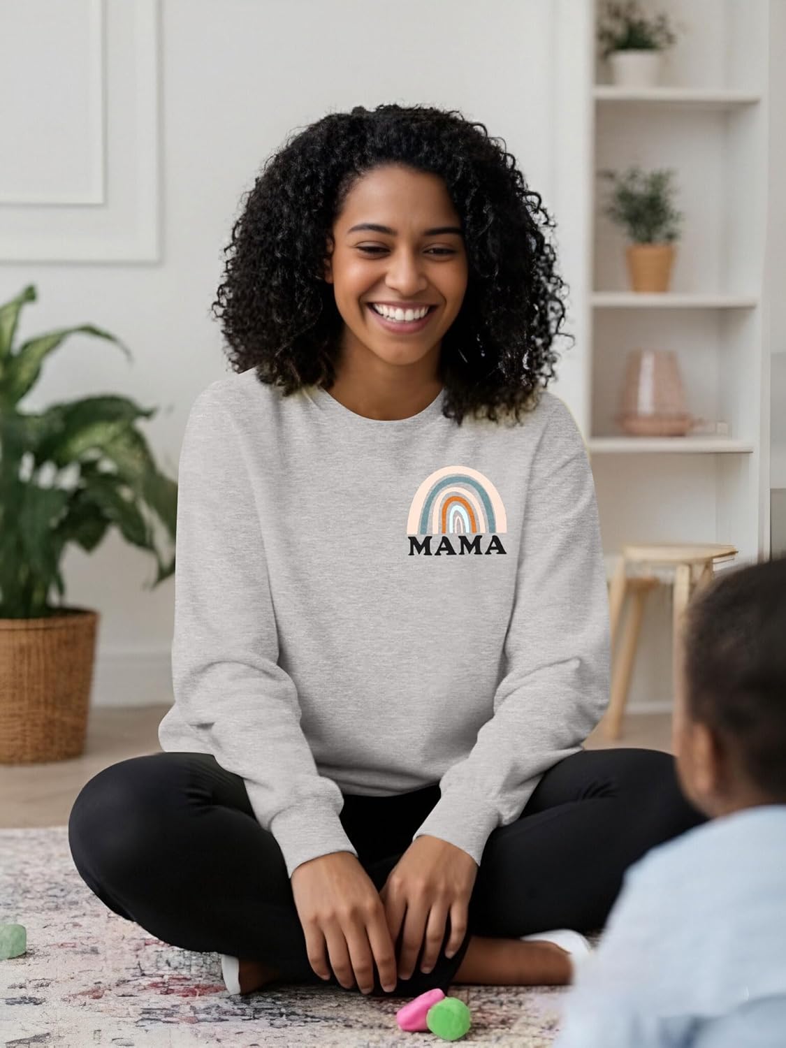 Dog Mom Sweatshirts Women Dog Paw Graphic Pullover Top Fall Sweatshirts Mama Pullover Long Sleeve Shirt - Image 4