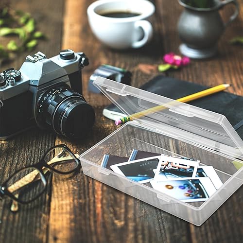 Miniatura 5 de Coobbar Estuche portátil para proyectos, paquete de 6 cajas de almacenamiento de plástico, cajas de almacenamiento de papel para álbumes de