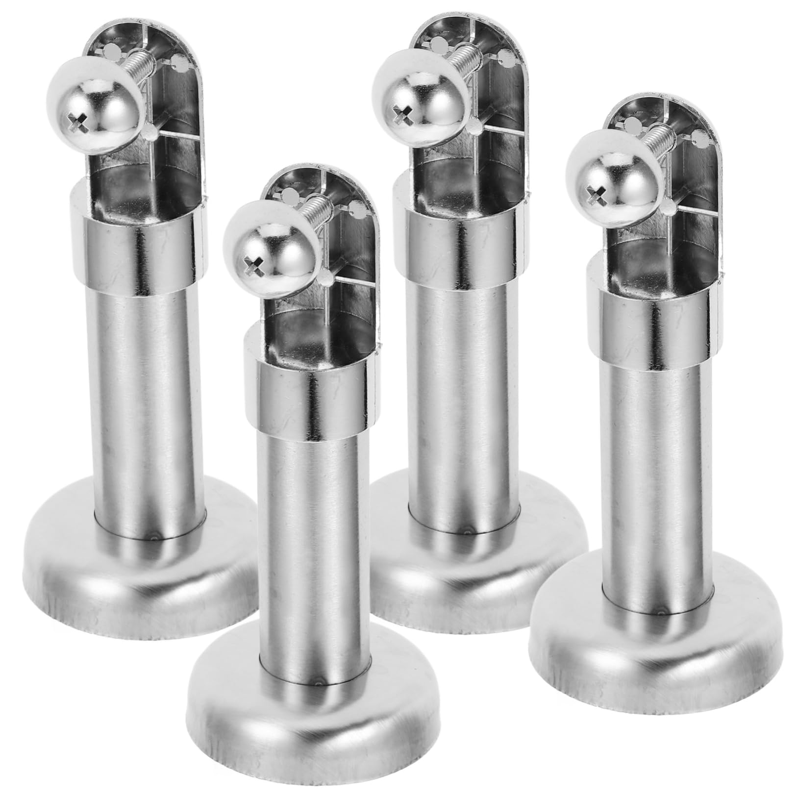 Angoily Restroom Partition Foot Toilet Partition Support Hardware Stainless Steel Floor Bracket for Public Restroom Divider 4-Pack 5.51 X 2.36 X 2.36 in