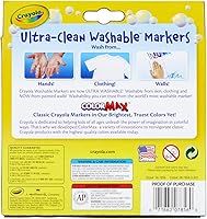 Vista 5 de Crayola Marcadores lavables ultra limpios, tropicales, regalo para niños, 10