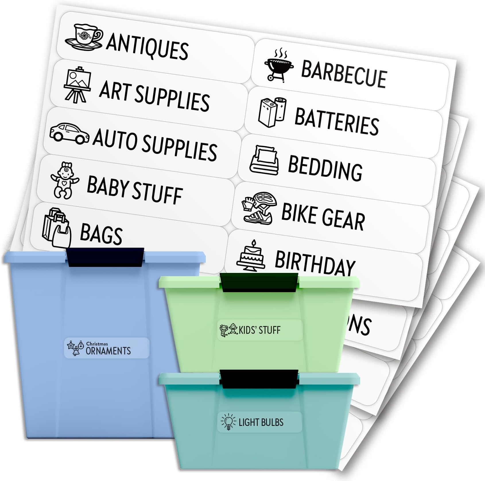 Amazon.com : Lovable Labels File Labels, 91 Pre-Printed and 5 Blank ...