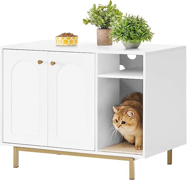 Hzuaneri Mueble Arenero Gatos con Puerta