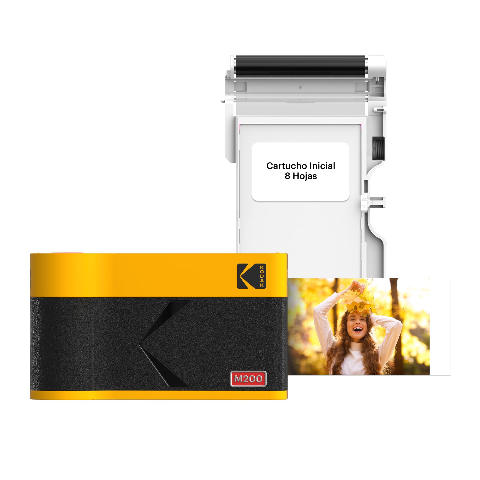 KODAK Mini 2 ERA 4PASS Impresora de Fotos Portátil (5,3x8,6cm) (Impresora + Pack con 38 Hojas (8 Hojas Iniciales + 30 Hojas), Amarillo) — view 15
